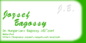 jozsef bagossy business card